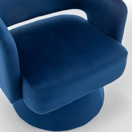 Swivel Barrel Chair, Velvet Accent Armchair 360 Degree Swivel Club Chair for Living Room Bedroom Reception Room - V.I.P Digital Presence