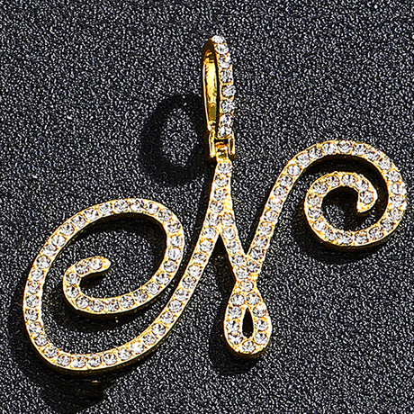 Hip hop accessories grass letter pendant melon seed buckle Cuban chain accessory - V.I.P Digital Presence