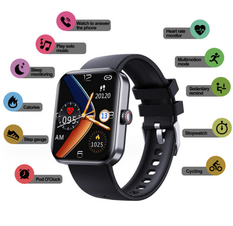 F57L sports wristband heart rate blood pressure monitoring body temperature information push Bluetooth smart watch - V.I.P Digital Presence