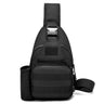 Tactical crossbody sling backpack. Has water bottle holder, MOLLE system, USB charging port. Ideal for travel and walks. Cp Camo - V.I.P Digital Presence