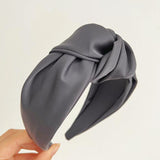 Fashionable knot wide edge satin fabric headband - V.I.P Digital Presence