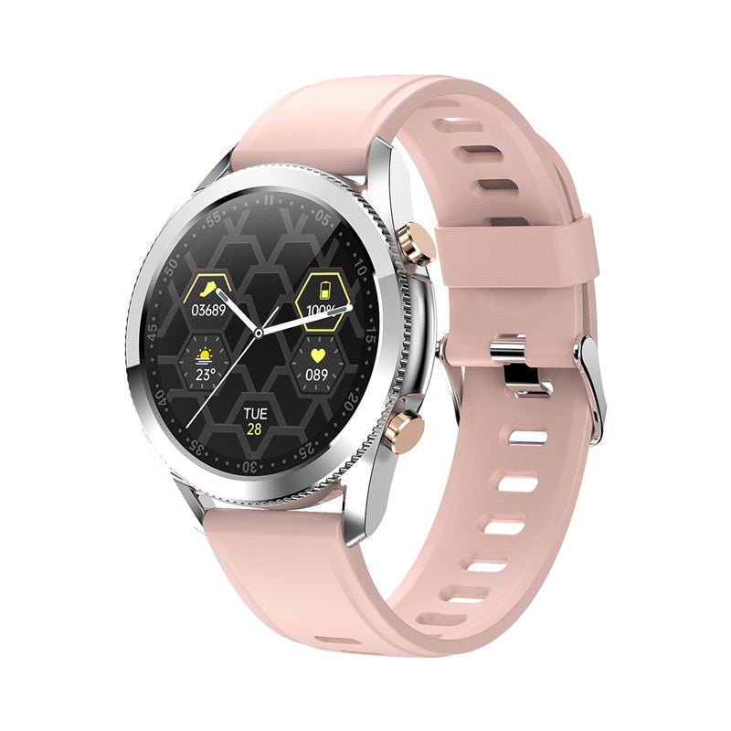 Reloj inteligente deportivo con Bluetooth para hombre y mujer, resistente al agua, con control del tiempo y pantalla táctil, compatible con Android, iOS y Samsung.