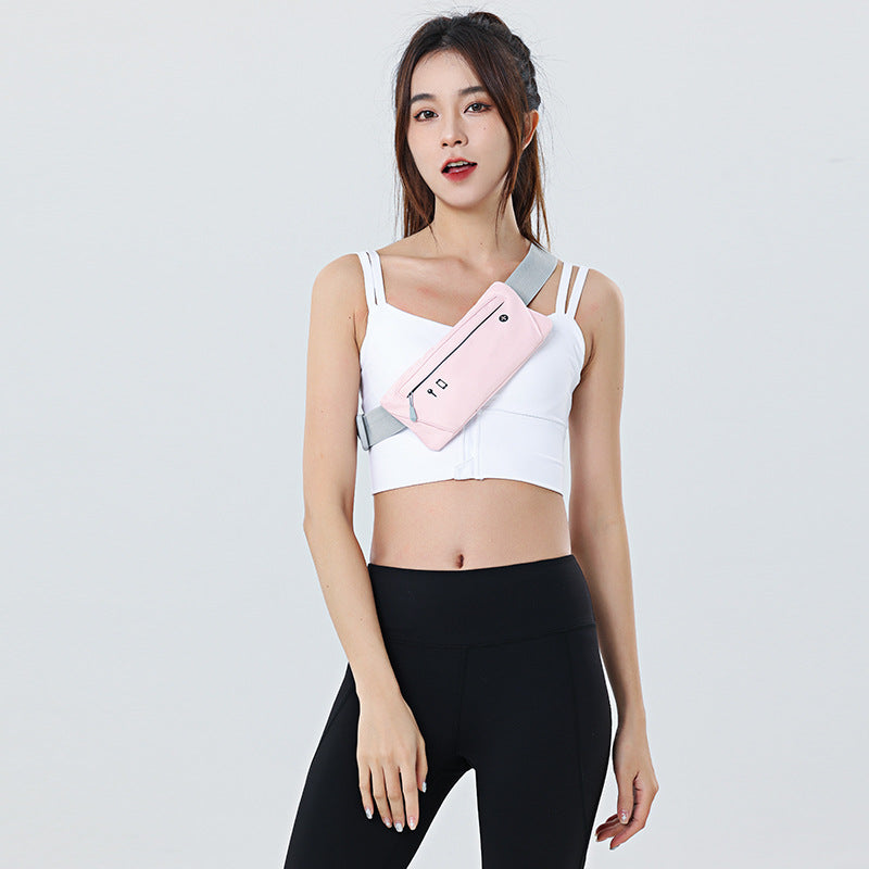 Sports chest waist bag dual-use men's and women's lightweight high-end super Pu crossbody bag outdoor internet famous running phone bag - V.I.P Digital Presence
