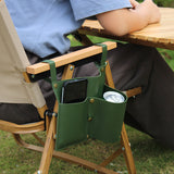 Camping chair leather storage bag mobile phone beer beverage storage bag outdoor chair side bag miscellaneous storage - V.I.P Digital Presence