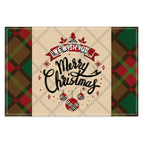 Christmas table mat with white linen snowman checkered print - V.I.P Digital Presence