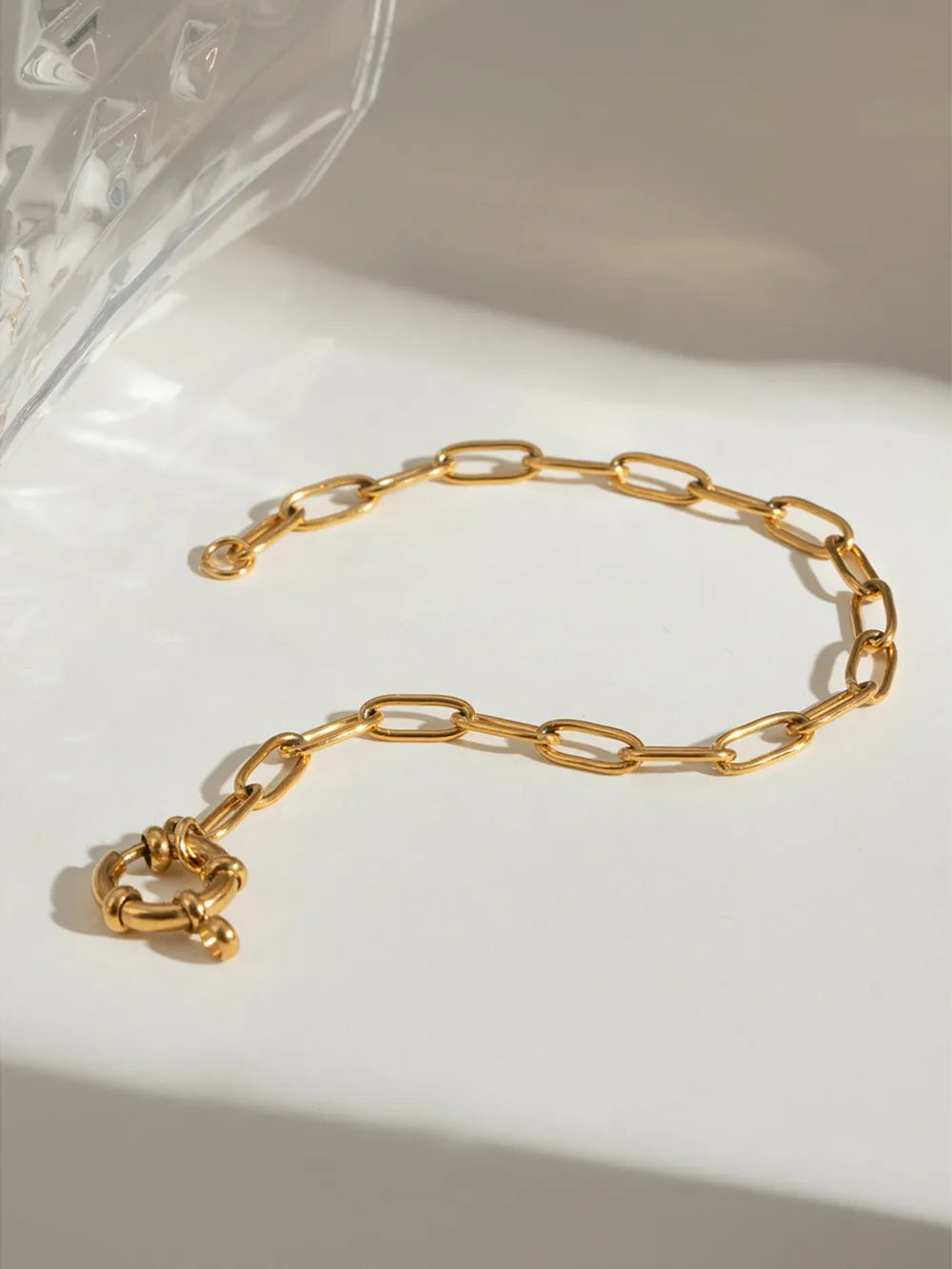 18K Gold-Plated Stainless Steel Chain Bracelet - V.I.P Digital Presence
