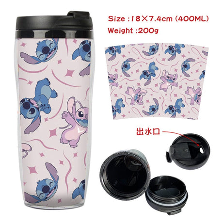 Stitch Stitch animation peripheral double-layer insulated plastic cup two-dimensional cartoon tea cup cold water kettle water cup - V.I.P Digital Presence