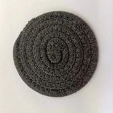 Cotton thread placemat hand woven insulation mat bowl mat cup mat thickened and simple cotton linen table mat - V.I.P Digital Presence