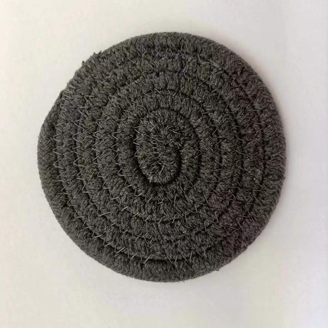 Cotton thread placemat hand woven insulation mat bowl mat cup mat thickened and simple cotton linen table mat - V.I.P Digital Presence