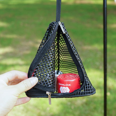 Outdoor triangular sun drying net, foldable storage net, camping hanging net, storage basket, PVC hanging net bag - V.I.P Digital Presence