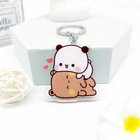 Cute cartoon Bubudu Giant Panda Pendant Keychain Car Key Acrylic Backpack Keychain Pendant - V.I.P Digital Presence