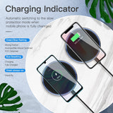Cargador inalámbrico Qi de 10 W para iPhone X/XS Max XR 8 Plus, base de carga inalámbrica con espejo para Samsung S9 S10+ Note 9 8 