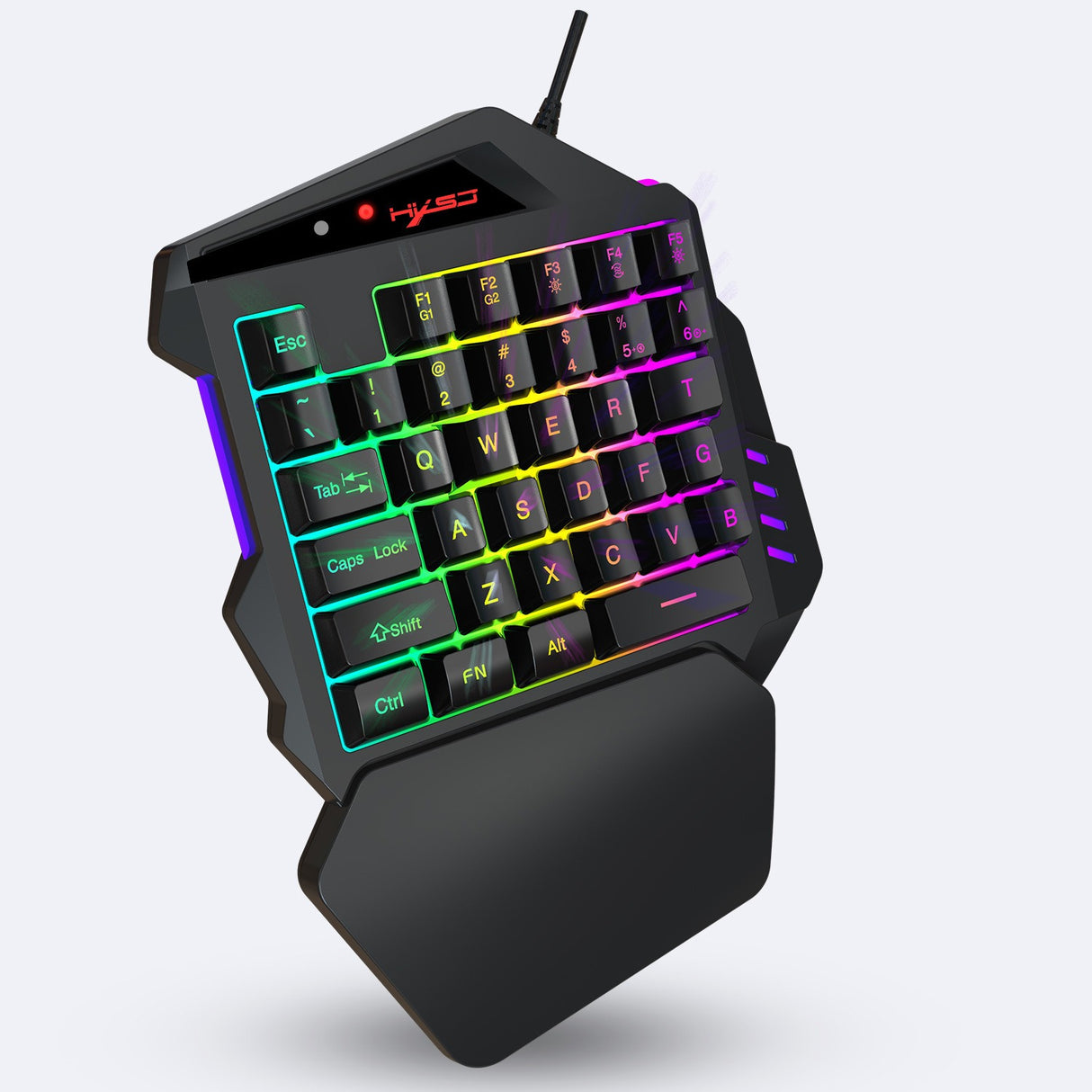 V500 gaming one handed keyboard RGB illuminated keyboard built-in converter supports PS3 and PS4 gaming consoles - V.I.P Digital Presence