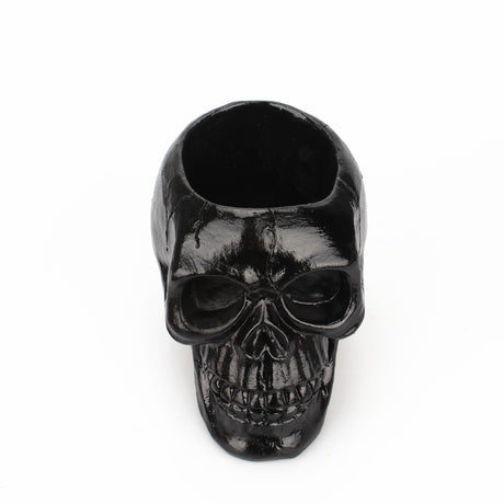 Black Skull Storage Pen Holder for Human Skull Makeup Pen - V.I.P Digital Presence
