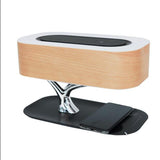 Lámpara de mesa LED moderna para dormitorio, altavoz Bluetooth regulable, cargador de teléfono, lámpara de escritorio inalámbrica, lámpara de noche, lámpara de mesa, lámpara de árbol 