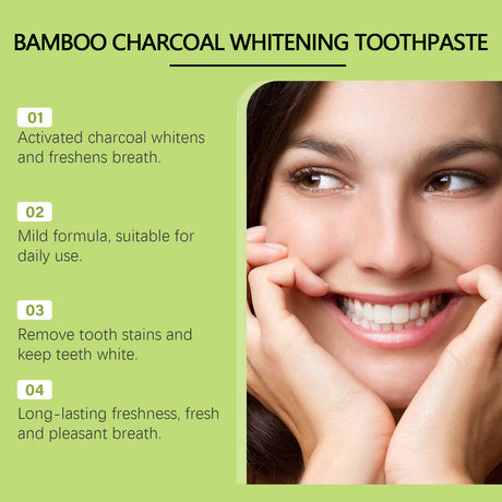 Bamboo Charcoal Toothpaste Freshen Breath, Brightening Teeth And Improving Yellow Tooth Stain Removal Toothpaste - V.I.P Digital Presence