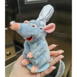Muñeco de peluche súper lindo de Ratatouille con imán que se puede sentar en el hombro, caricatura Qi Xun