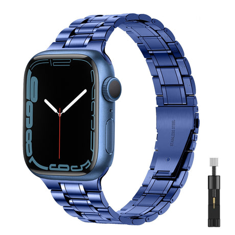 Suitable For Apple Watch S 3 4 5 iwatch S 7 8 9 Stainless Steel Metal Fine Steel Watch Chain With Five Beads - V.I.P Digital Presence
