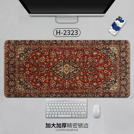 Large Persian Mouse Pad Office Carpet MousePad Natural Rubber Lockedge Anti Slip Desk Mat Laptop Office Game Accessories Pad - V.I.P Digital Presence