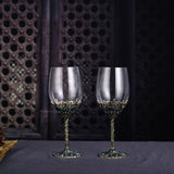 Enamel lead-free red wine cup crystal glass high footed cup decanter set - V.I.P Digital Presence