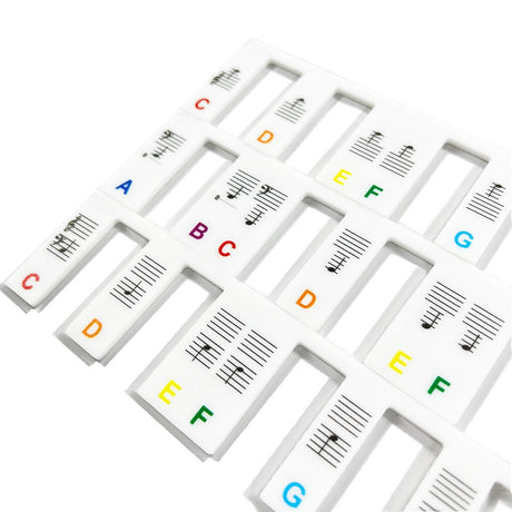 Silicone Piano Stickers 61/88 Keys Beginner Piano Staff Guide Note Stickers Musical Instrument Accessories - V.I.P Digital Presence