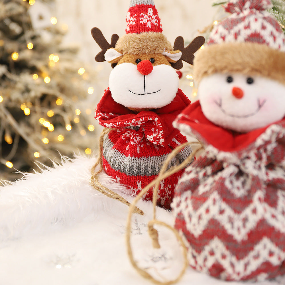 New 3D Knitted Fabric Doll Apple Bag Christmas Decorations Children's Day Gift Bundle Pocket Candy Bag - V.I.P Digital Presence