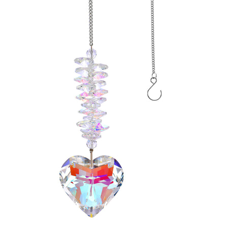 Crystal sun catcher pendant wholesale peach heart love prism living room garden decoration hanging sunshine - V.I.P Digital Presence