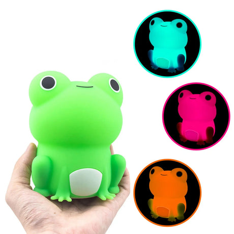 Night Lamp for Kids Frog Soft Silicone Sleeping Night Light Dimmable Timer Rechargeable Colorful Light Room Decor Children Gifts - V.I.P Digital Presence