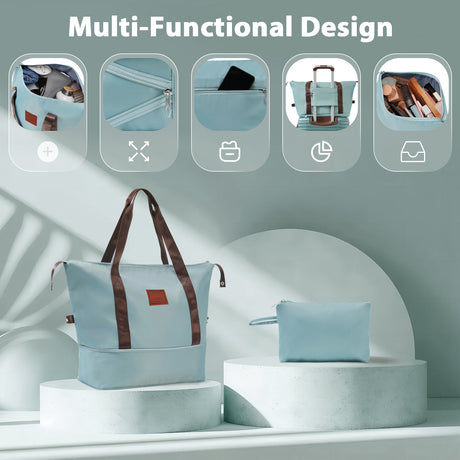 Luggage Sets 3 Piece Carry on Luggage 22x14x9 Airline Approved, Lightweight Hardshell ABS Suitcases with Wheels, 20 inch, Blue - V.I.P Digital Presence