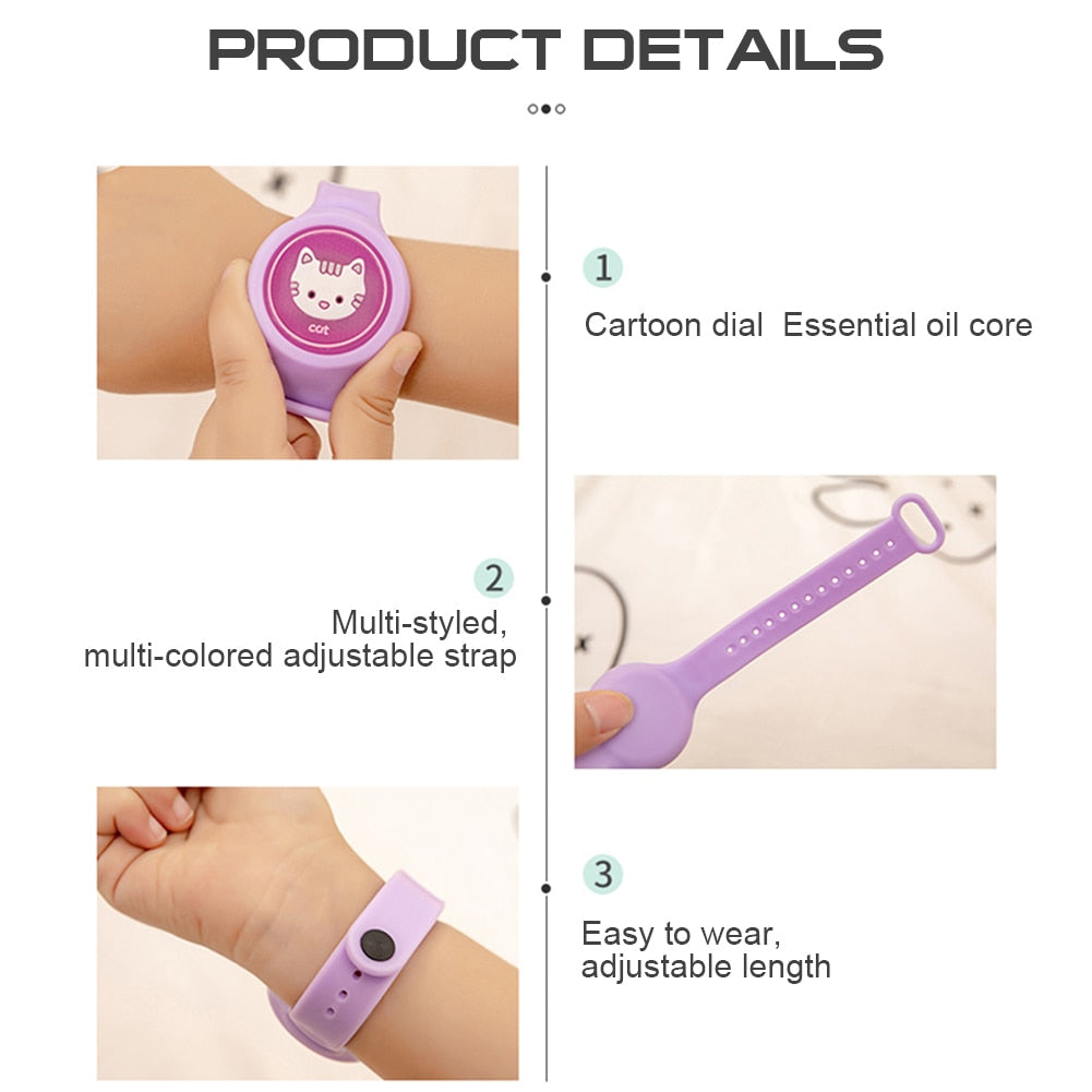 Kids Mosquito Repellent Watch Lightweight Natural Mosquito Repellent Bracelet Plant Essential Oil Mosquito Repellent Device - V.I.P Digital Presence