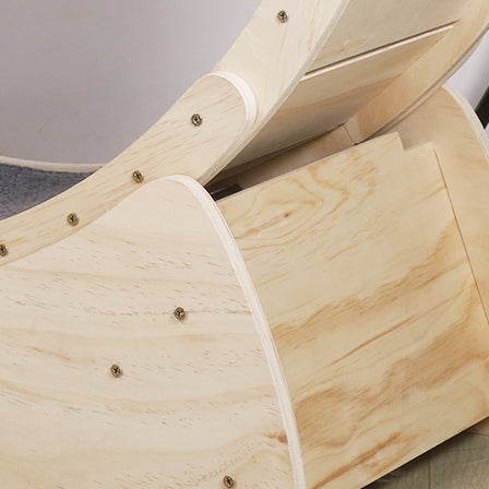 Cat Exercise Wheel for Indoor Cats, Cat Running Wheel with Carpeted Runway 37" Natural Wood Color - V.I.P Digital Presence