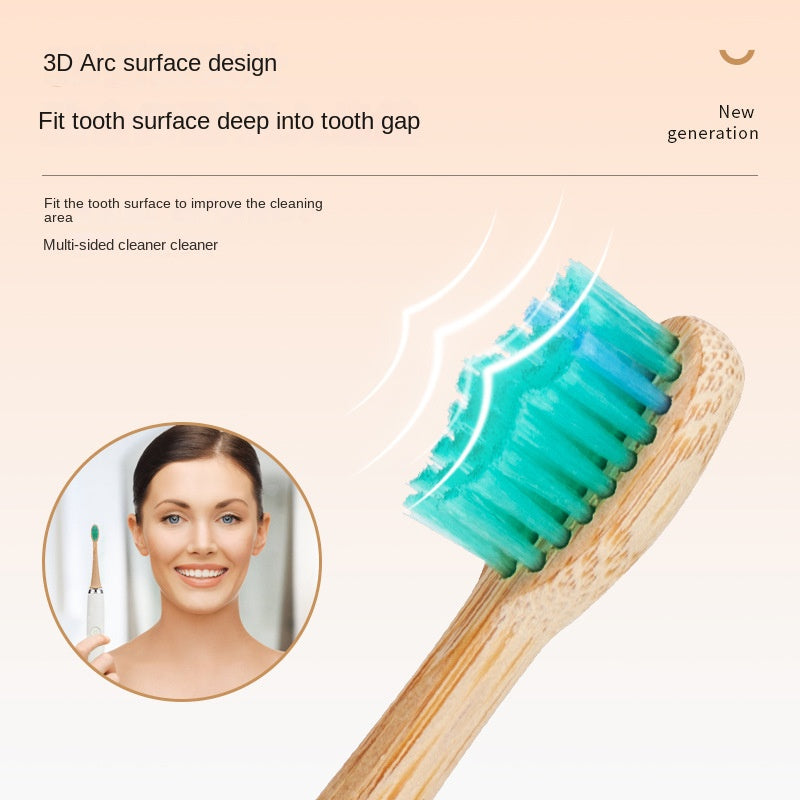 Suitable for Philips electric toothbrush natural bamboo biodegradable bamboo toothbrush head made of bamboo - V.I.P Digital Presence