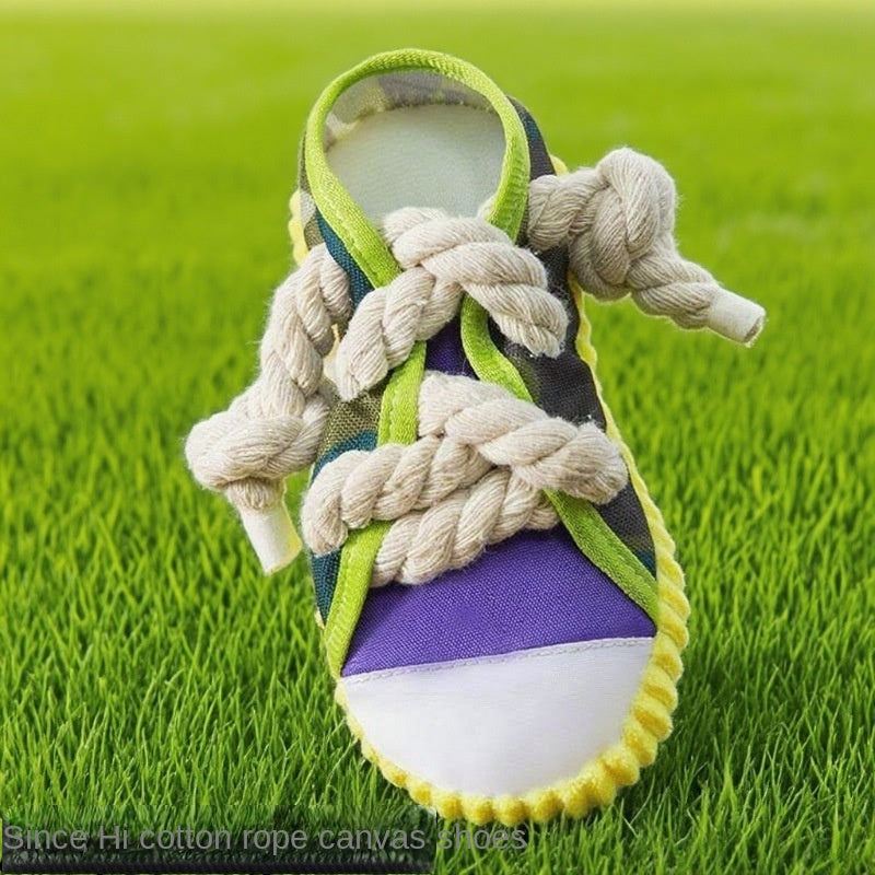 Durable Dog Toy Slippers for Self-Entertainment and Teeth Cleaning with Cotton Rope for Pet Dogs - V.I.P Digital Presence