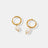 Retro earrings freshwater pearl ring earrings titanium steel 18K plated with real gold jewelry - V.I.P Digital Presence