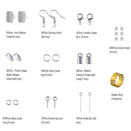 10 Grid Jewelry Accessories Combination Set Jewelry Entry Set DIY Jewelry Accessories Material Pack - V.I.P Digital Presence