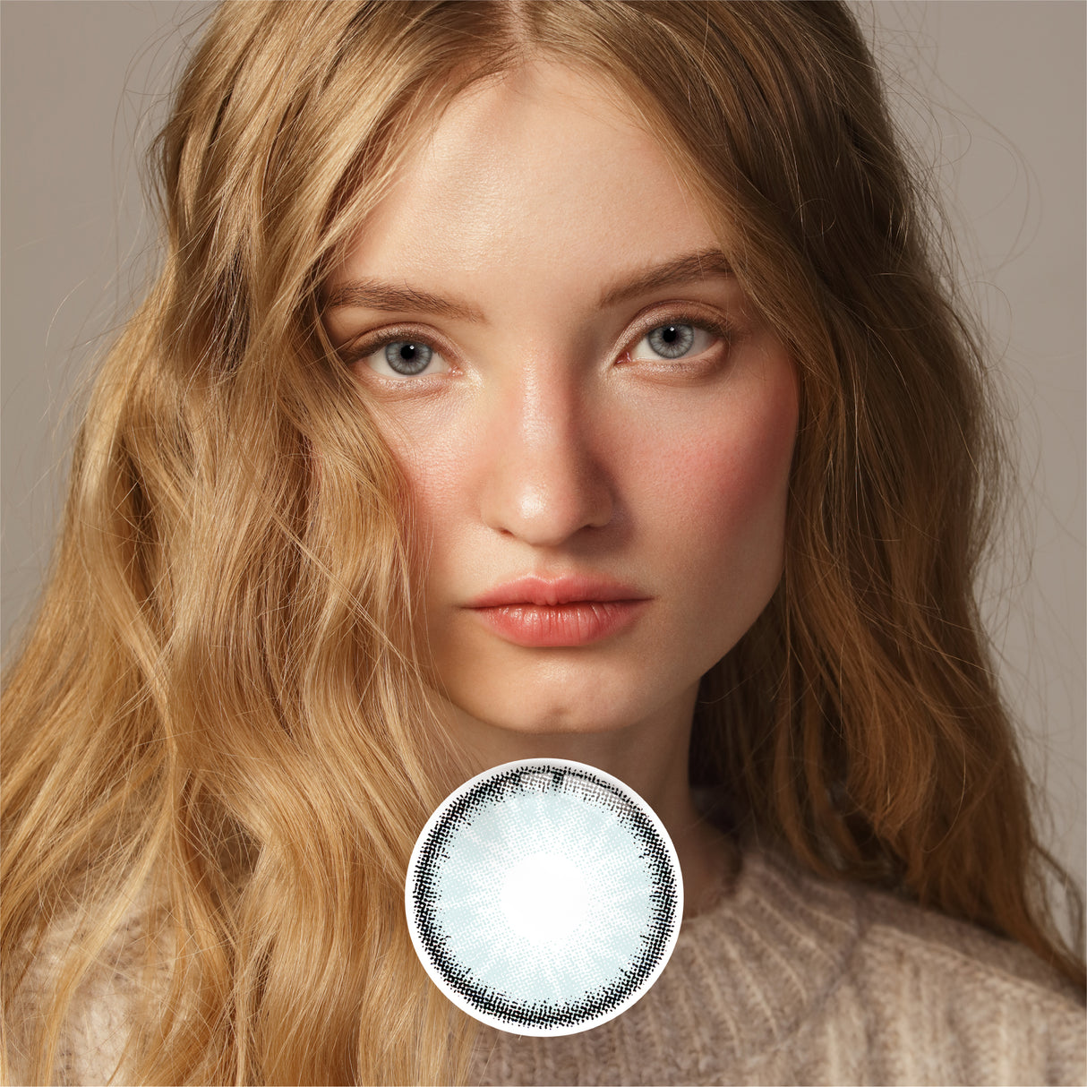 1Pair FDA Certificate Eyes Beautiful Pupil Colorful Girl Cosplay Contact Lenses  Purely blue - V.I.P Digital Presence