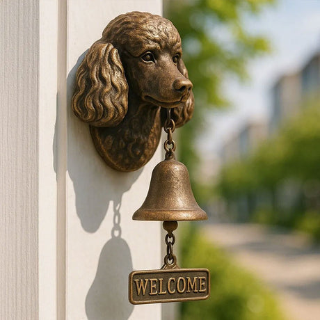 Dog welcome chime, vintage Bulldog Dobermann chime, metal merchant chime – wall decor for home/office entrance. - V.I.P Digital Presence