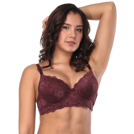 Underwear lace sexy bra thin mold cup steel ring - V.I.P Digital Presence