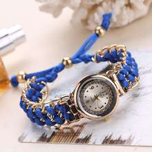 New small dial with diamond inlay Women's woven rope watch Women's creative fashion retractable rope quartz watch - V.I.P Digital Presence