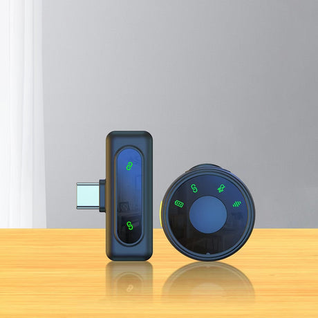 Wireless lavalier microphone magnetic lavalier 1-to-2 noise cancelling live broadcast button microphone live broadcast microphone - V.I.P Digital Presence