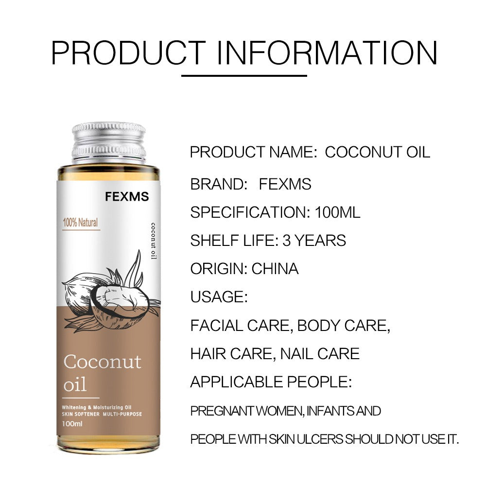 Coconut Skin Care Massage Body Care Essential Oil Coconut oil - V.I.P Digital Presence