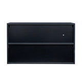 Black Glass Door Shoe Box Shoe Storage Cabinet With RGB Led Light - V.I.P Digital Presence