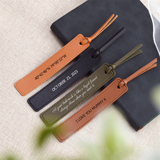 Creative leather gift bookmark personalized leather reading book pagination clip student book marker holder - V.I.P Digital Presence