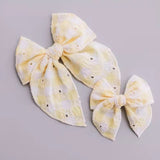 Children's Headwear Girl Plaid Cotton Embroidery Bow Hairpin Big Swallowtail Hairpin - V.I.P Digital Presence