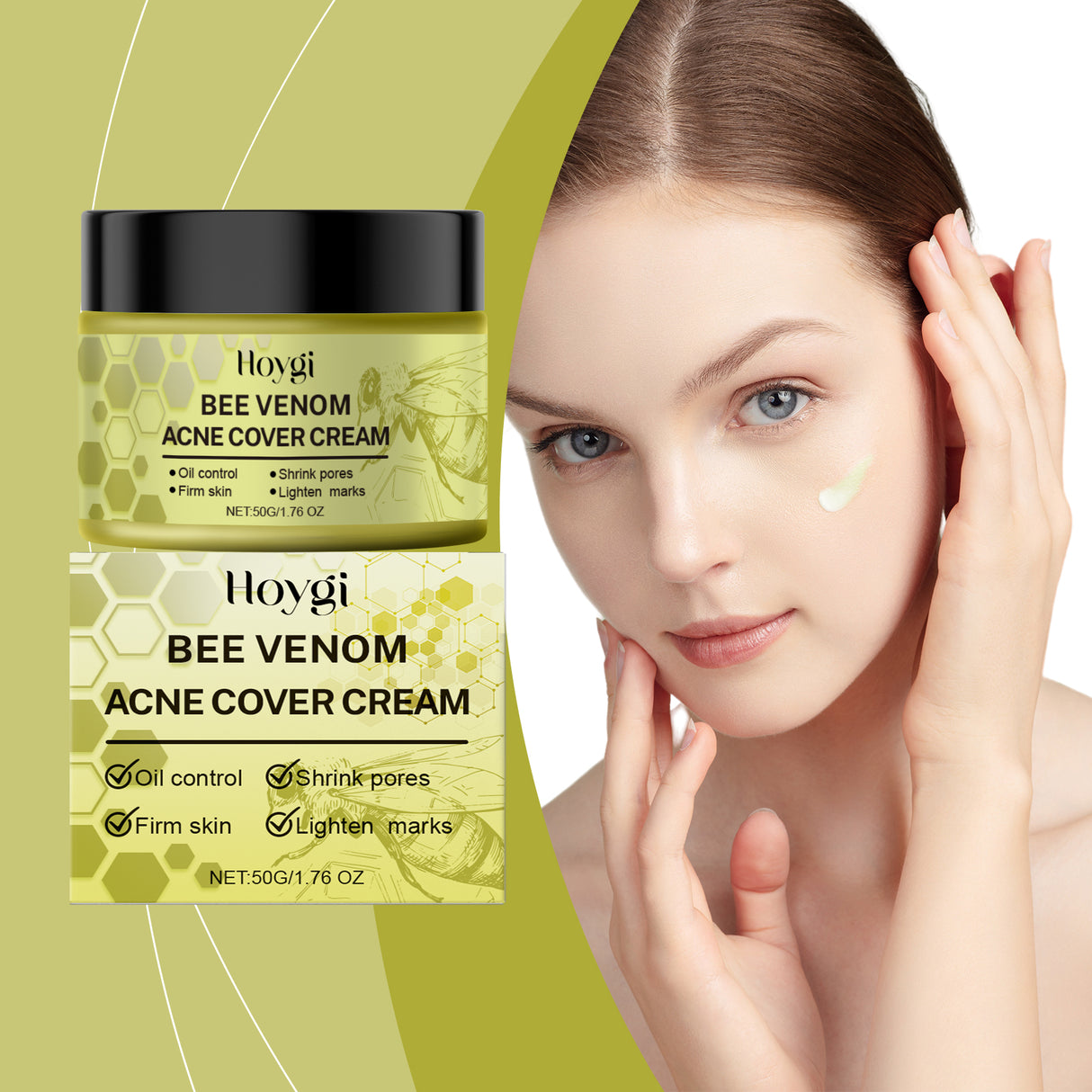 Beesvenom Acne-Clearing Cream Refreshing Shine Oil Control Balance Skin Gentle Moisturizing Skin Care Moisturizing Acne-Clearing Face Cream