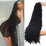 18 24 36 inch Wig Earthworm Crooked Crochet Fiber Wig NuLocs Braiding Hair Dirty Braid - V.I.P Digital Presence