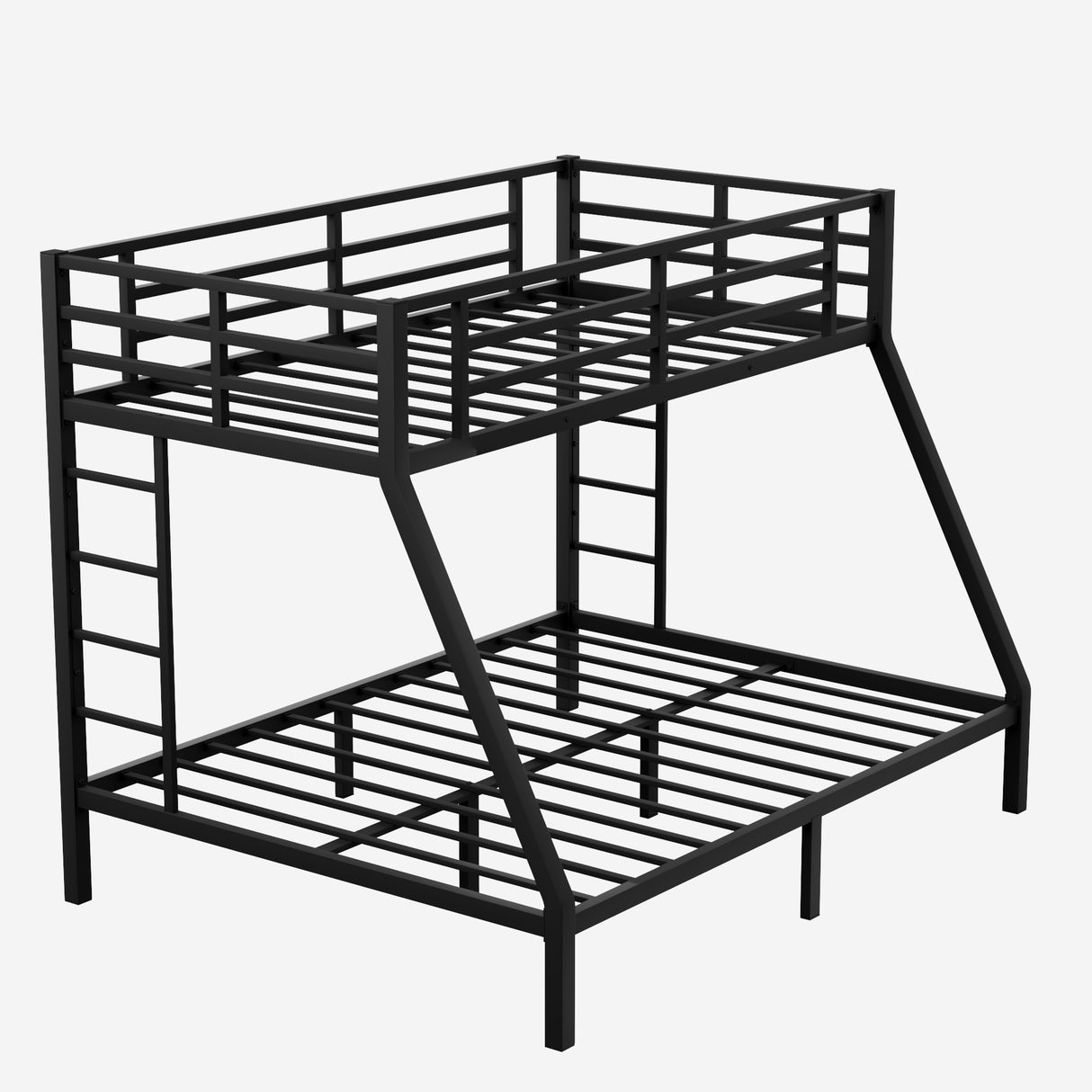 Metal Twin XL over Queen Bunk Bed for Teens and Adults,Space-Saving/Noise Reduced/No Box Spring Needed - V.I.P Digital Presence