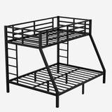 Metal Twin XL over Queen Bunk Bed for Teens and Adults,Space-Saving/Noise Reduced/No Box Spring Needed - V.I.P Digital Presence
