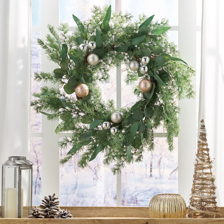 22" BERRY/EUCALYPTUS/PINECONE WREATH - V.I.P Digital Presence