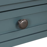 36'' Farmhouse Pine Wood Console Table Entry Sofa Table with 4 Drawers & 1 Storage Shelf ( Blue) - V.I.P Digital Presence